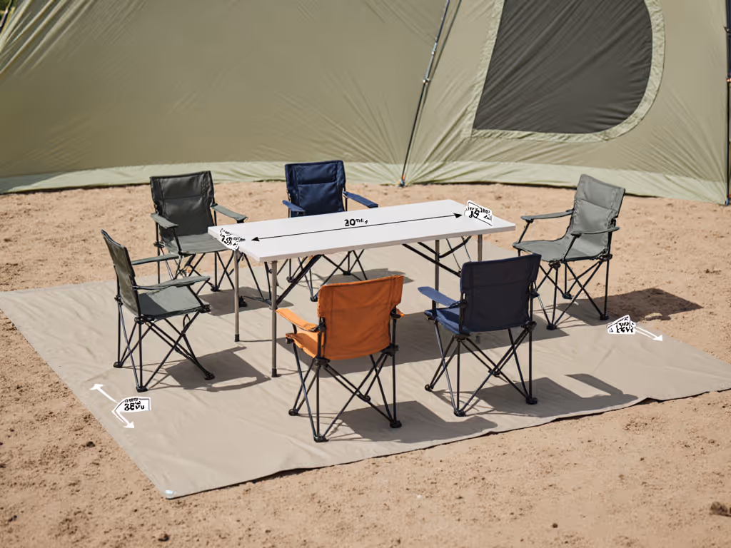 camp table and chair height alignment demonstration