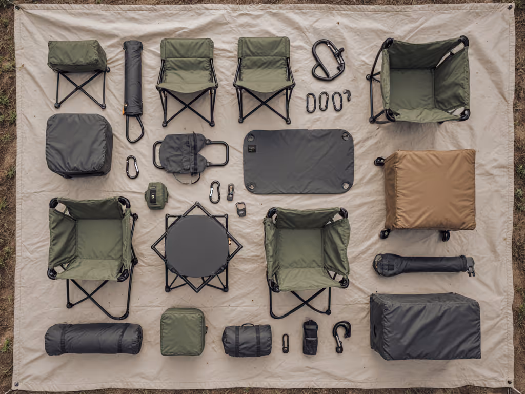 modular camping gear setup