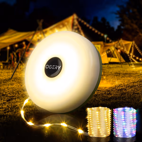 OGERY 4-in-1 Camping String Lights